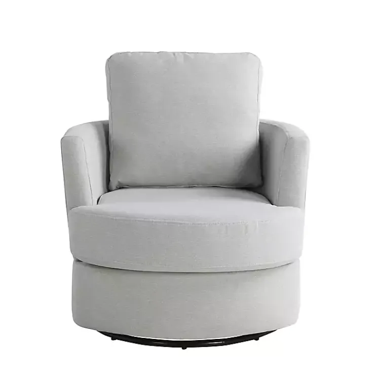 Kirklands Home Accent Chairs|Ivory Elmhurst Swivel Accent Chair White