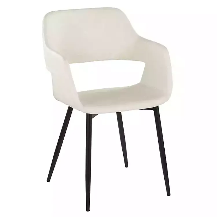 Kirklands Home Dining Chairs|Faux Leather Marge Dining Chairs, Set of 2 Ivory