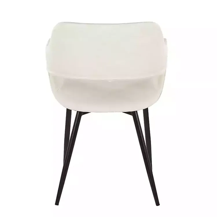 Kirklands Home Dining Chairs|Faux Leather Marge Dining Chairs, Set of 2 Ivory