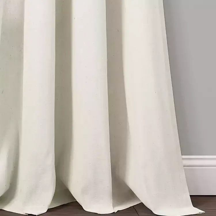 Kirklands Home Curtains & Drapes|Faux Linen Curtain Panel Set, 84 in. Ivory