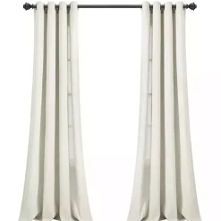 Kirklands Home Curtains & Drapes|Faux Linen Curtain Panel Set, 84 in. Ivory