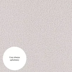 Kirklands Home Accent Chairs|Ivory Faux Sherpa Tufted Accent Chair White