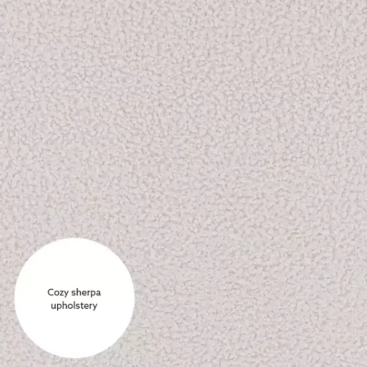 Kirklands Home Accent Chairs|Ivory Faux Sherpa Tufted Accent Chair White