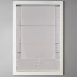 Kirklands Home Curtains & Drapes|Faux Silk Room Darkening Roman Shade, 33 in. Ivory