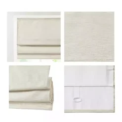 Kirklands Home Curtains & Drapes|Faux Silk Room Darkening Roman Shade, 33 in. Ivory