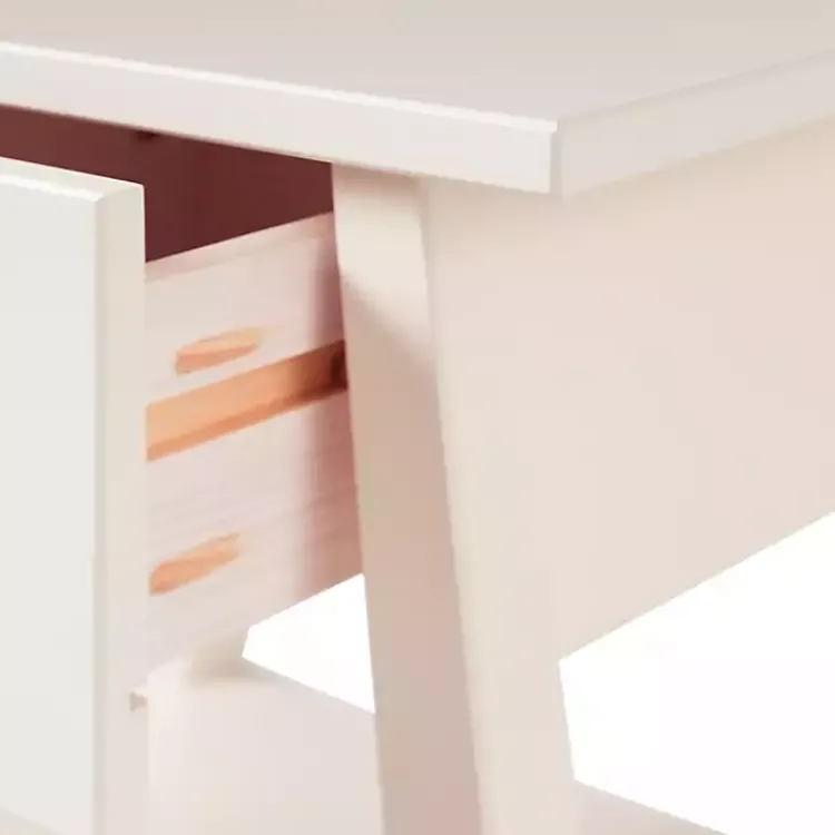 Kirklands Home Accent & End Tables|Japandi Pull-Ring Accent Table Ivory