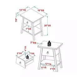 Kirklands Home Accent & End Tables|Japandi Pull-Ring Accent Table Ivory
