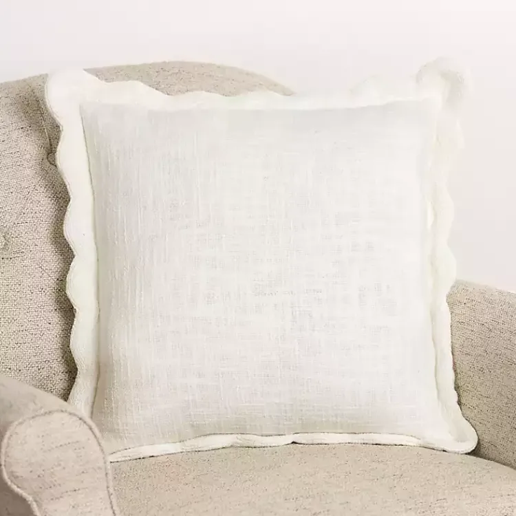 Sale Juna Scalloped Pillow, 22 in. Pillows