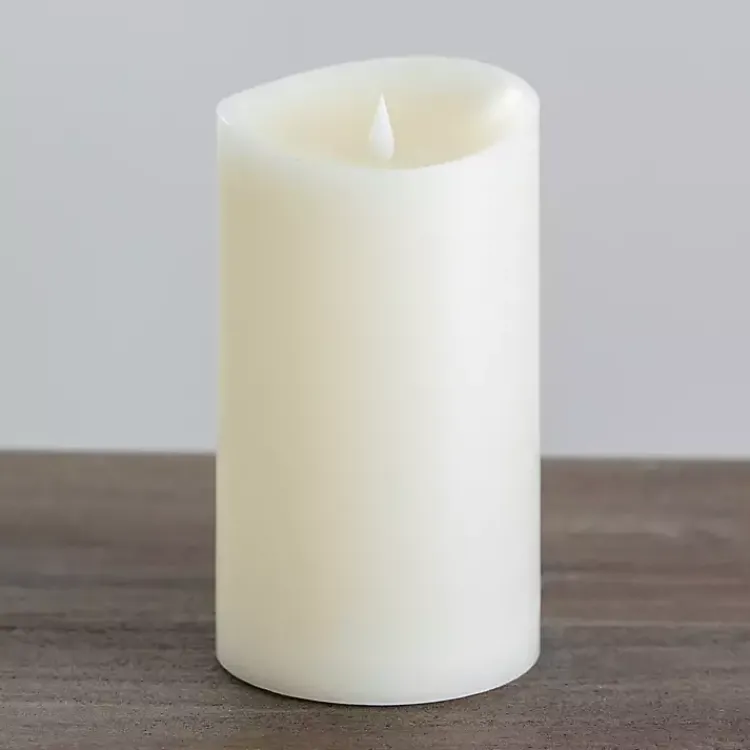 Sale LED Soft Flame Pillar Candle, 5x9 in. Flameless Candles