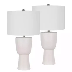 Kirklands Home Table Lamps|Ivory Maddie Table Lamps, Set of 2 White
