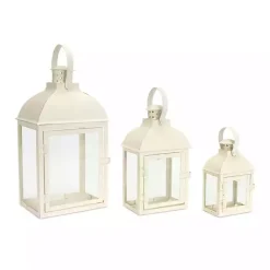 New Metal Slope Top Lanterns, Set of 3 Lanterns