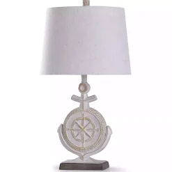 Kirklands Home Table Lamps|Ivory Nautical Anchor Table Lamp White