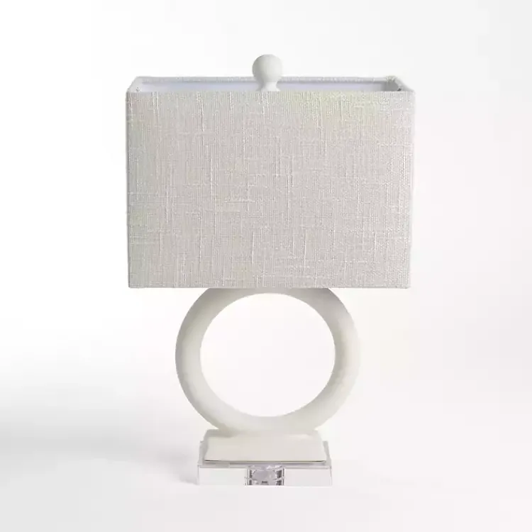 Kirklands Home Table Lamps|Open Circle Table Lamp Ivory
