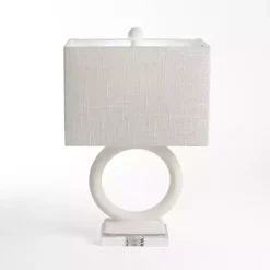 Kirklands Home Table Lamps|Open Circle Table Lamp Ivory