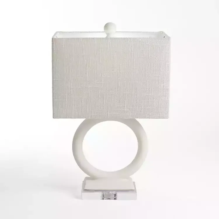 Kirklands Home Table Lamps|Open Circle Table Lamp Ivory