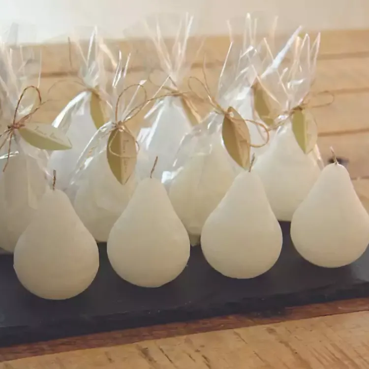 Sale Pear Shaped Candles, Set of 12 Candles