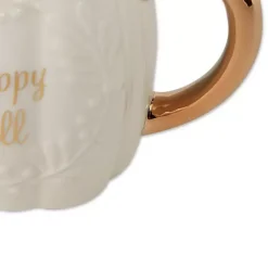 New Ivory Pumpkin Happy Fall 2-pc. Ceramic Mug Set Fall
