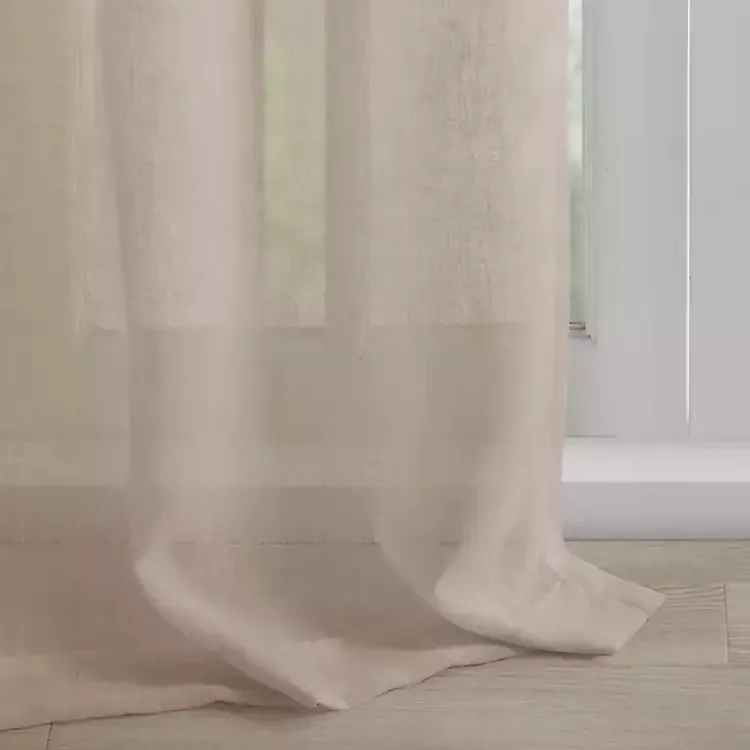 Kirklands Home Curtains & Drapes|Rosette Tab Top Curtain Panel, 95 in. Ivory