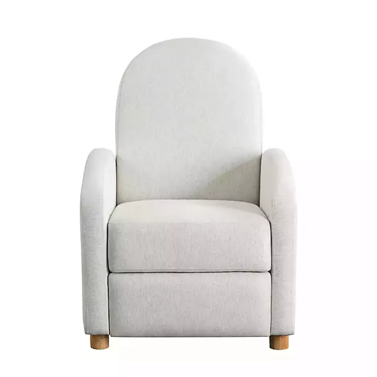 Kirklands Home Accent Chairs|Rounded Push Back Recliner Ivory
