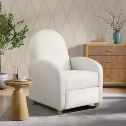 Kirklands Home Accent Chairs|Rounded Push Back Recliner Ivory