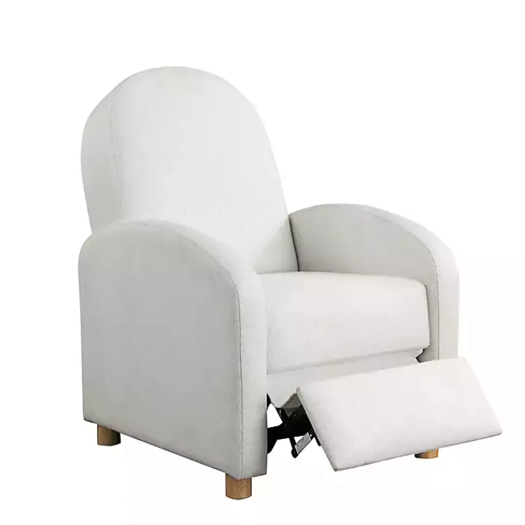 Kirklands Home Accent Chairs|Rounded Push Back Recliner Ivory