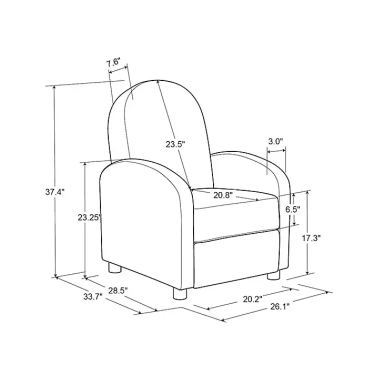 Kirklands Home Accent Chairs|Rounded Push Back Recliner Ivory