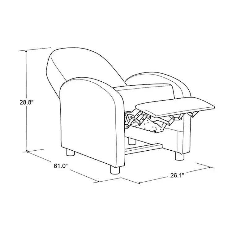 Kirklands Home Accent Chairs|Rounded Push Back Recliner Ivory