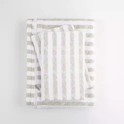 Kirklands Home Duvets|Rugged Stripes Puffed 3-pc. Queen Duvet Set Ivory