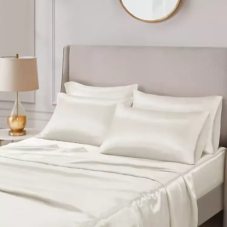 Kirklands Home Bed Sheets|Satin 6-pc. California King Sheet Set Ivory
