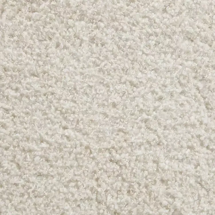 Kirklands Home Benches & Ottomans|Ivory Sherpa & Walnut Rectangle Storage Ottoman