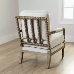 Kirklands Home Accent Chairs|Spencer Spindle Armchair Ivory