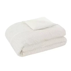 Kirklands Home Comforters|Striped Oversized King 3-pc. Comforter Set Ivory