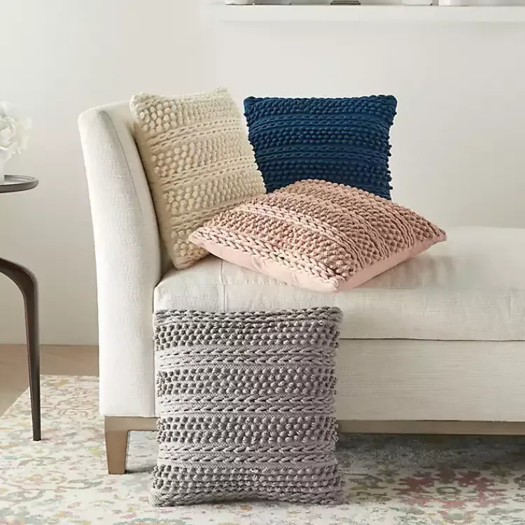 Textured Stripes Pillow Pillows