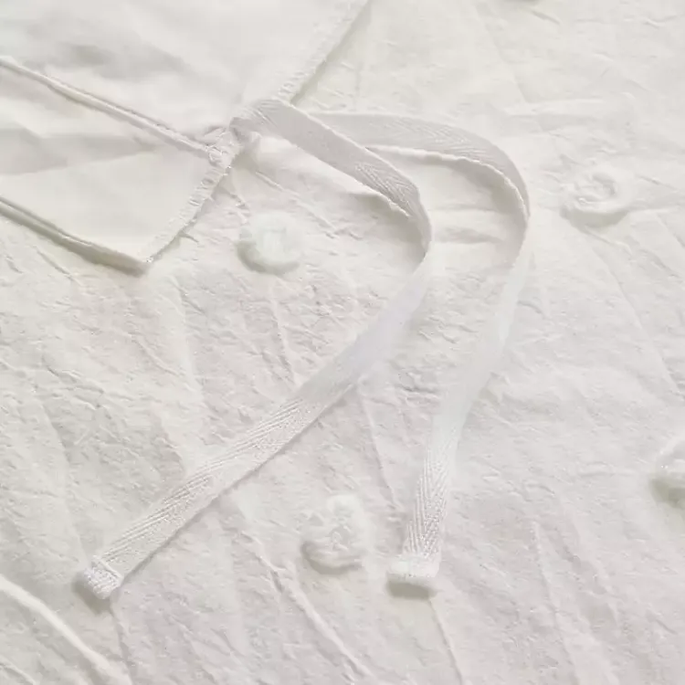 Kirklands Home Duvets|Tufted Cotton 7-pc. Full/Queen Duvet Set Ivory