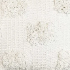 Online Ivory Tufted Dots Throw Pillow Pillows