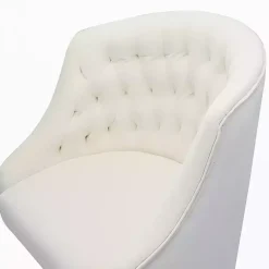 Kirklands Home Office Furniture|Velvet Tufted Golden Leg Swivel Office Chair Ivory