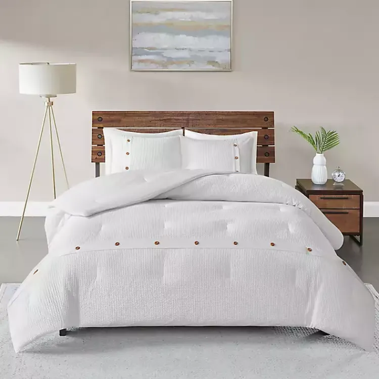 Kirklands Home Comforters|Waffle Weave 3-pc. Full/Queen Comforter Set Ivory