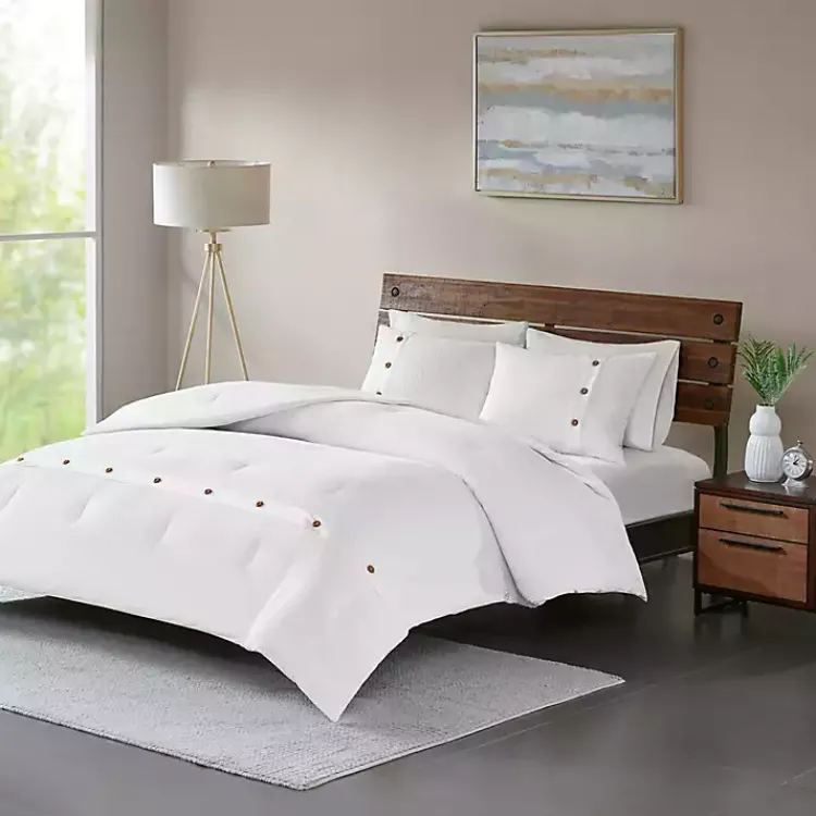 Kirklands Home Comforters|Waffle Weave 3-pc. Full/Queen Comforter Set Ivory