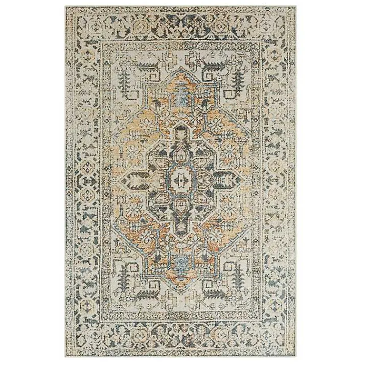 Kirklands Home Area Rugs|Wilcox Medallion Area Rug, 6x9 Ivory