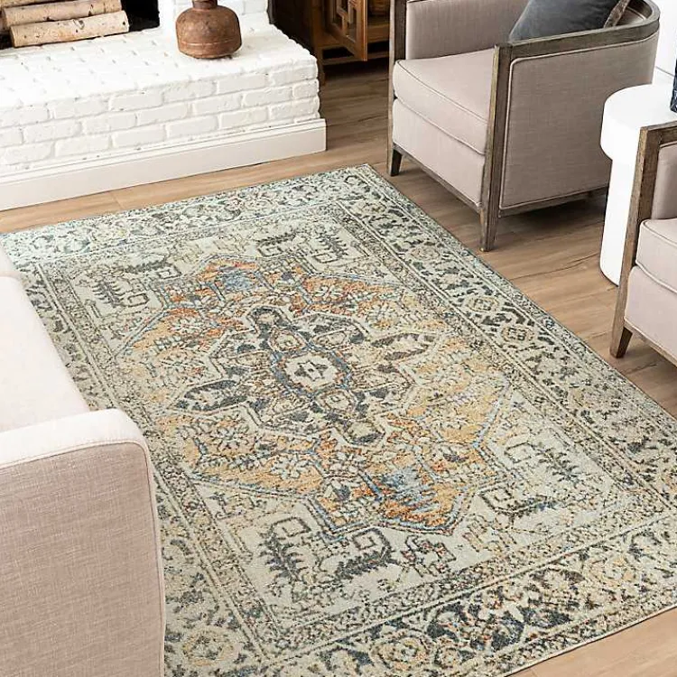 Kirklands Home Area Rugs|Wilcox Medallion Area Rug, 6x9 Ivory