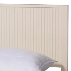 Kirklands Home Beds & Headboards|Wood Fluted Headboard Primrose King Bed Ivory