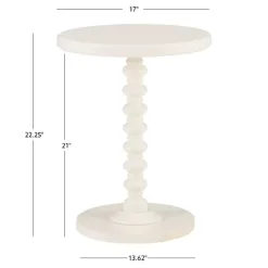 Kirklands Home Accent & End Tables|Wood Spindle Side Table Ivory