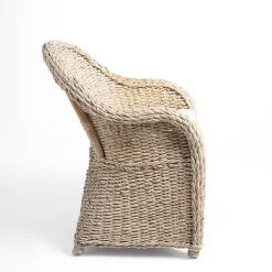 Kirklands Home Dining Chairs|Woven Rattan Dining Chair Ivory