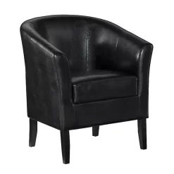 Kirklands Home Accent Chairs|Jack Barrel Back Club Chair Black