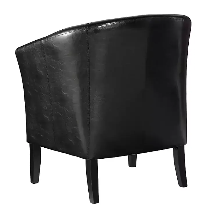 Kirklands Home Accent Chairs|Jack Barrel Back Club Chair Black