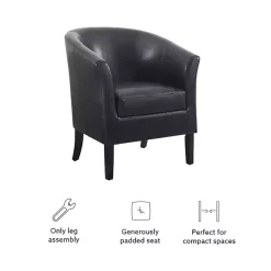 Kirklands Home Accent Chairs|Jack Barrel Back Club Chair Black