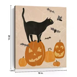 Jack 'O Lantern Cat Halloween Wall Plaque, 20 in. Halloween