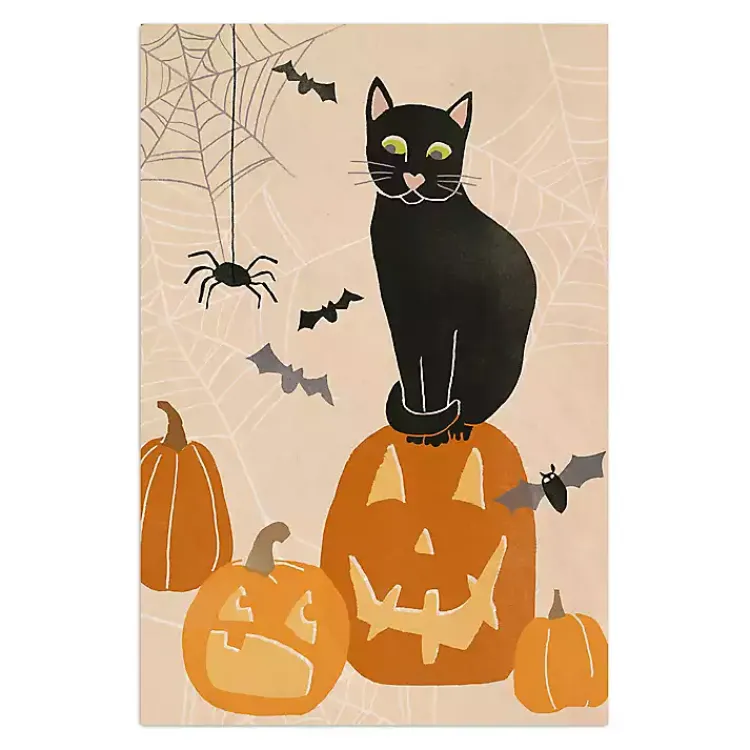 Hot Jack 'O Lantern Cat Halloween Wall Plaque, 24 in. Halloween