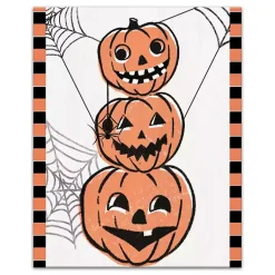 Clearance Jack O' Lantern Stack Halloween Canvas Art Print Halloween
