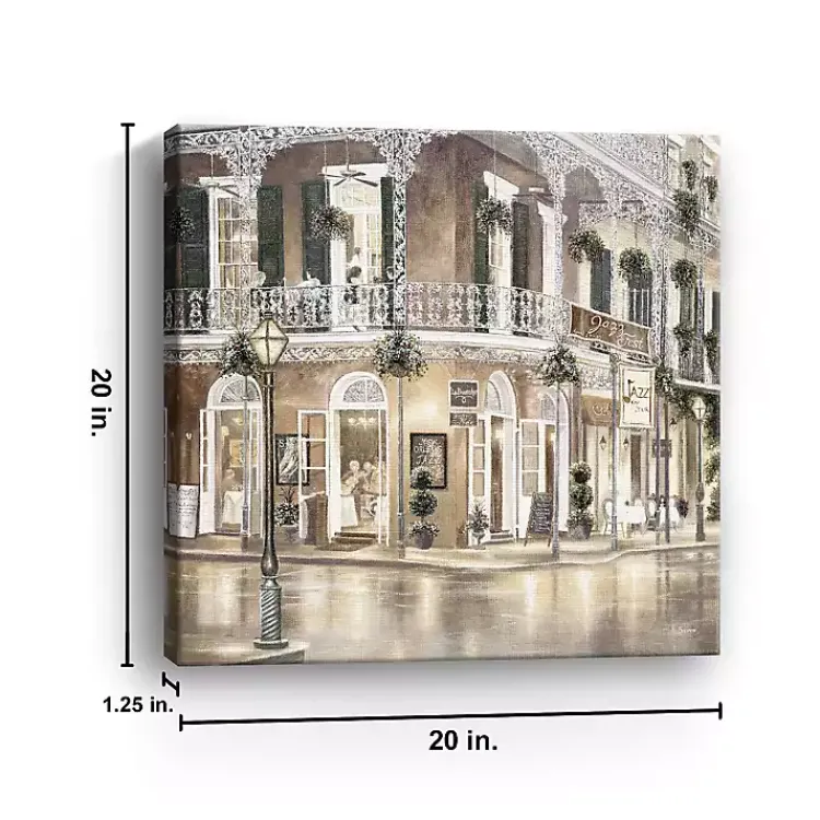 Best Jazz Street I Canvas Art Print, 20x20 in. Mardi Gras Decorations